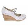 Pantofi dama casual din piele naturala Alb Box - P104ABOX